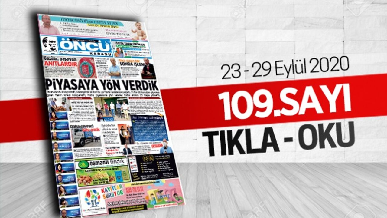 Öncü Karasu Gazetesi 109.sayı