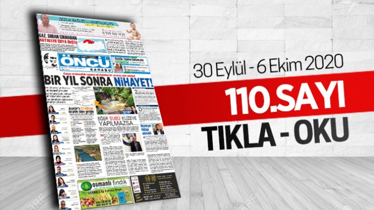 Öncü Karasu Gazetesi 110.sayı