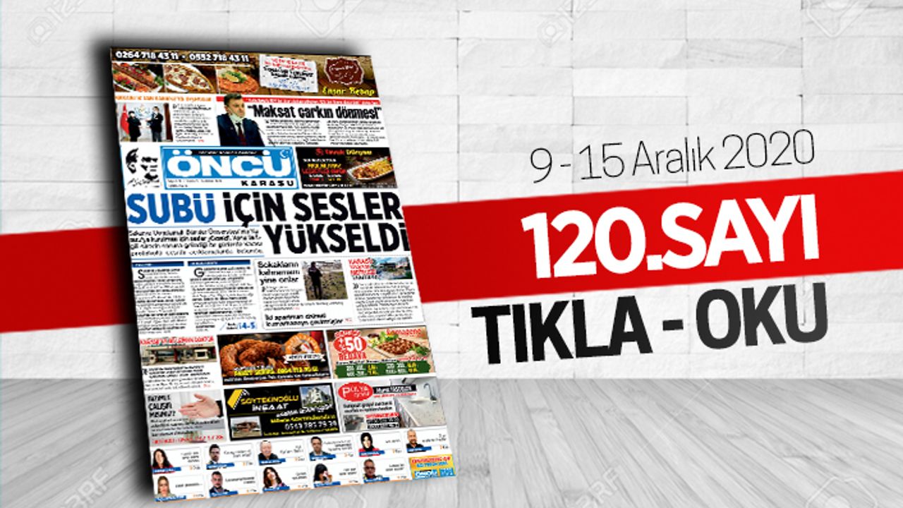 Öncü Karasu Gazetesi 120.sayı