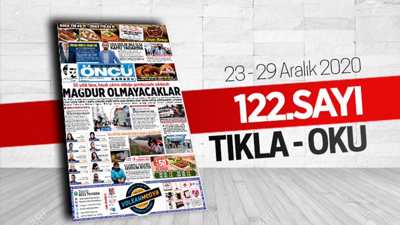 Öncü Karasu Gazetesi 122.sayı