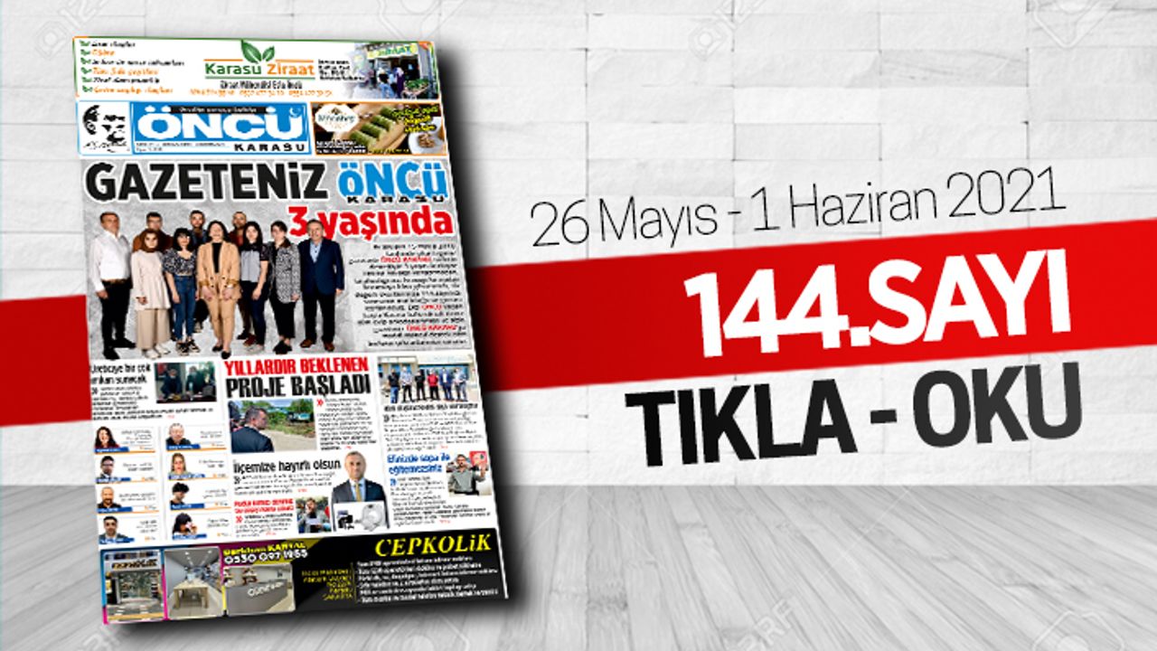 Öncü Karasu Gazetesi 144.sayı