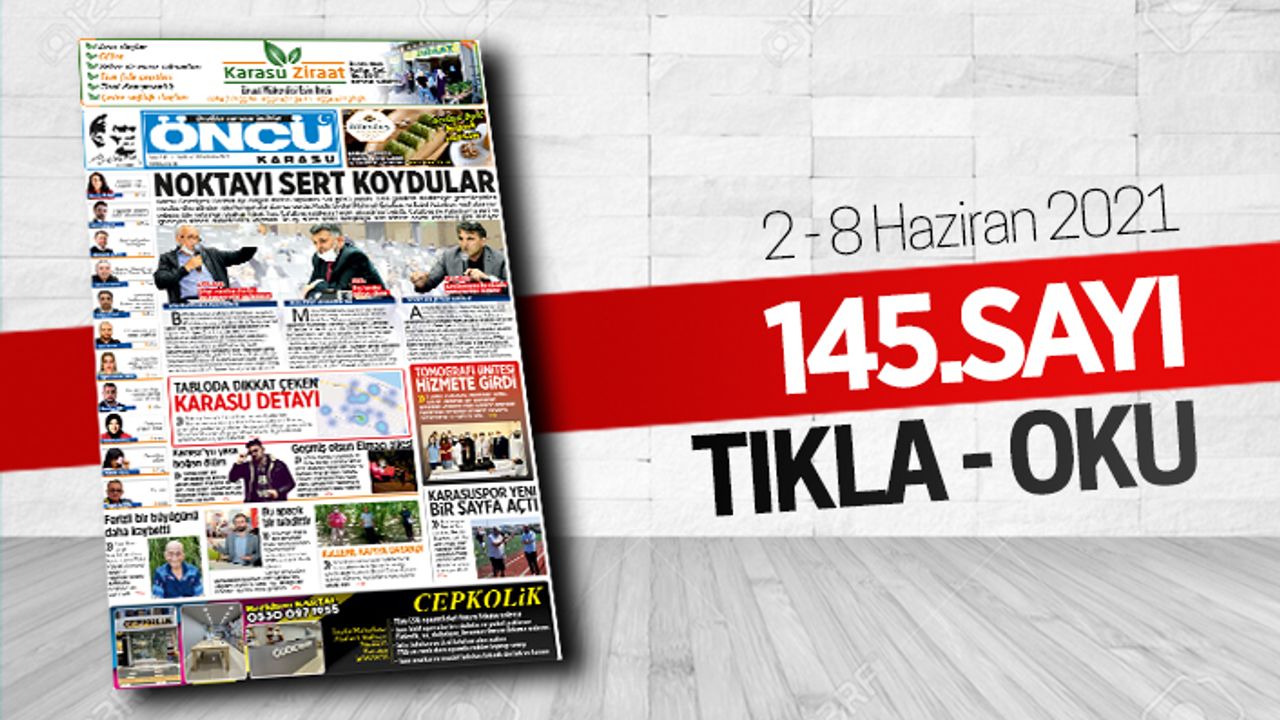 Öncü Karasu Gazetesi 145.sayı