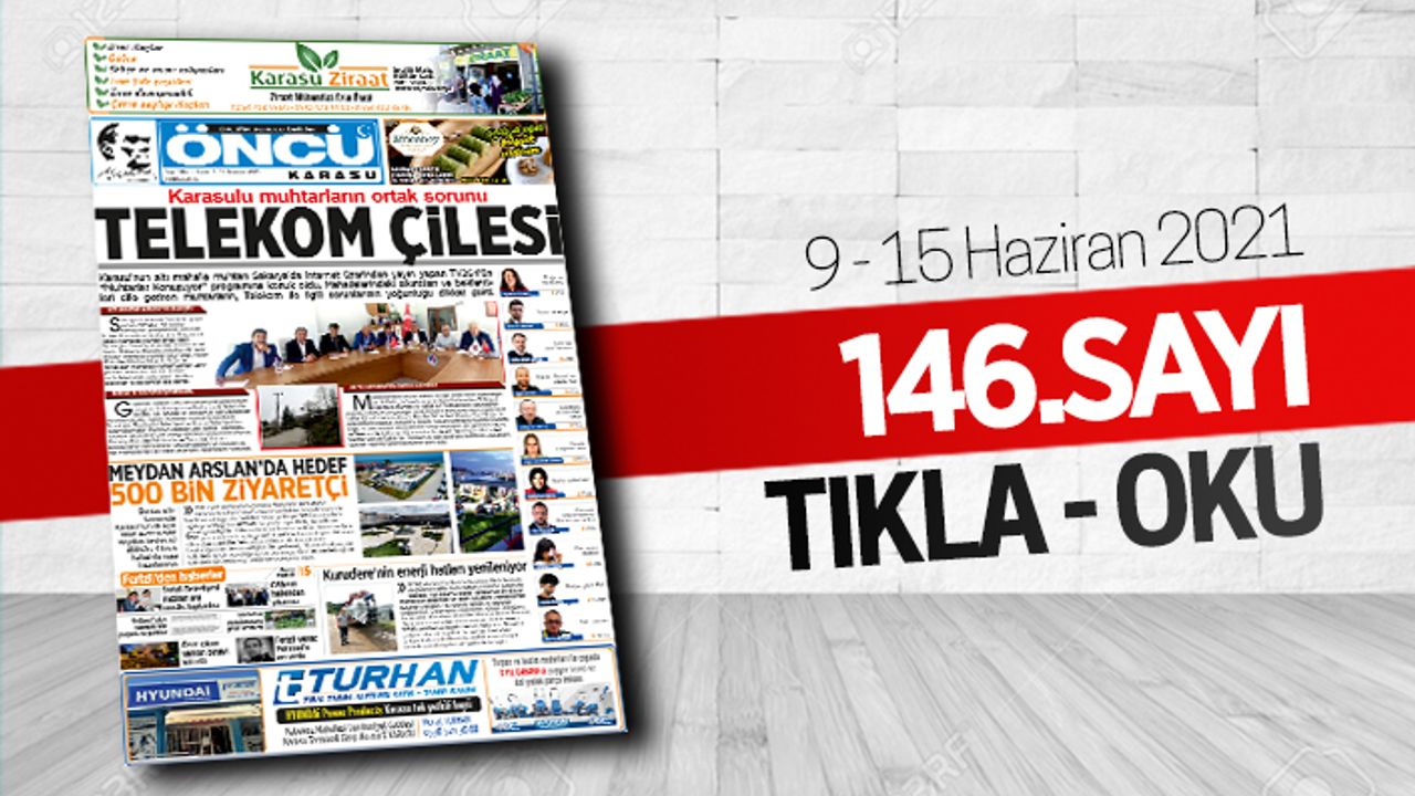 Öncü Karasu Gazetesi 146.sayı