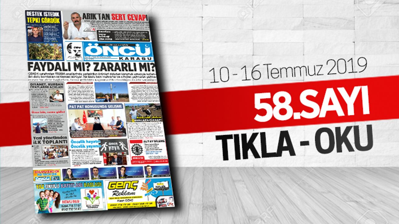 Öncü Karasu Gazetesi 58.sayı
