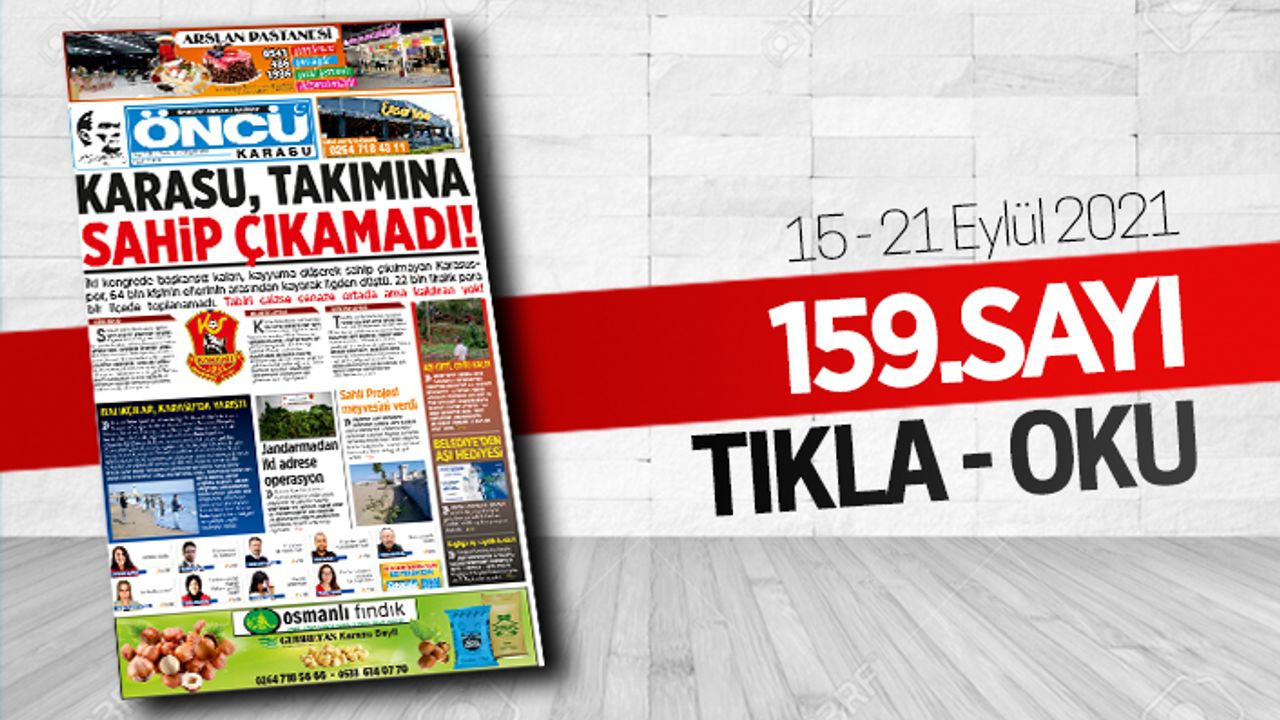 Öncü Karasu Gazetesi 159.sayı