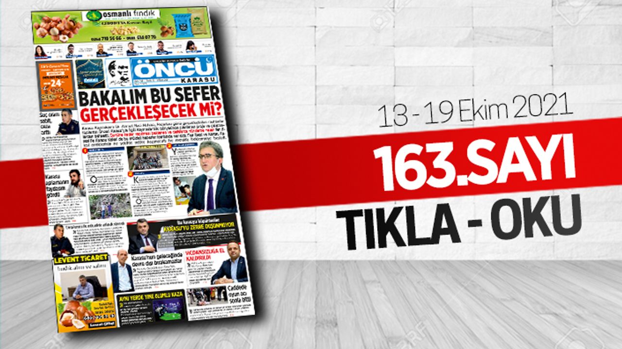 Öncü Karasu Gazetesi 163.sayı