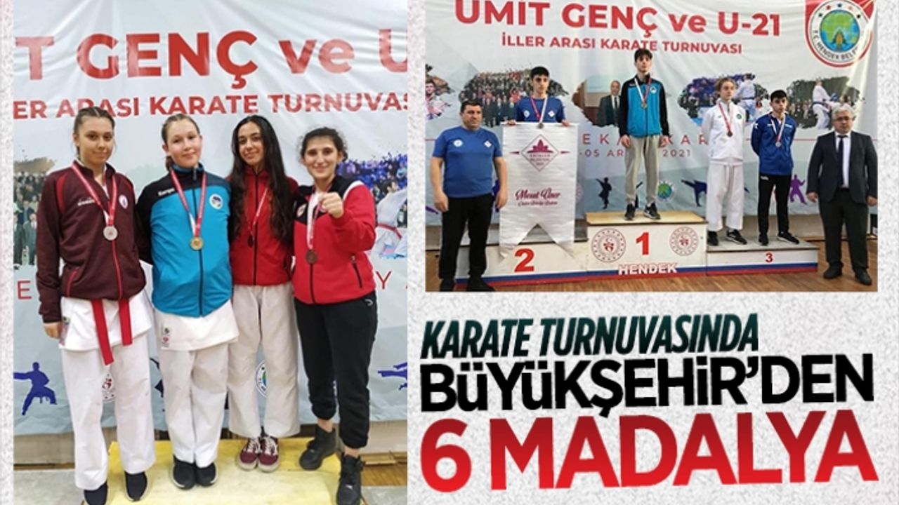 Karate turnuvasında Büyükşehir’den 6 madalya