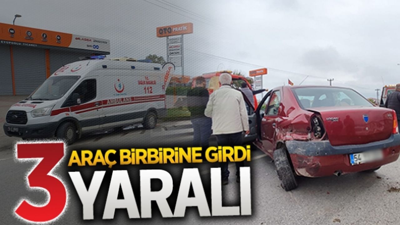 İstanbul Caddesi’nde üç araç birbirine girdi: 3 yaralı