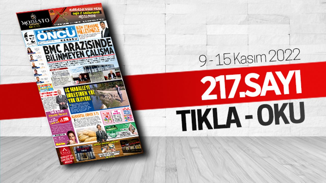 Öncü Karasu Gazetesi 217.sayı