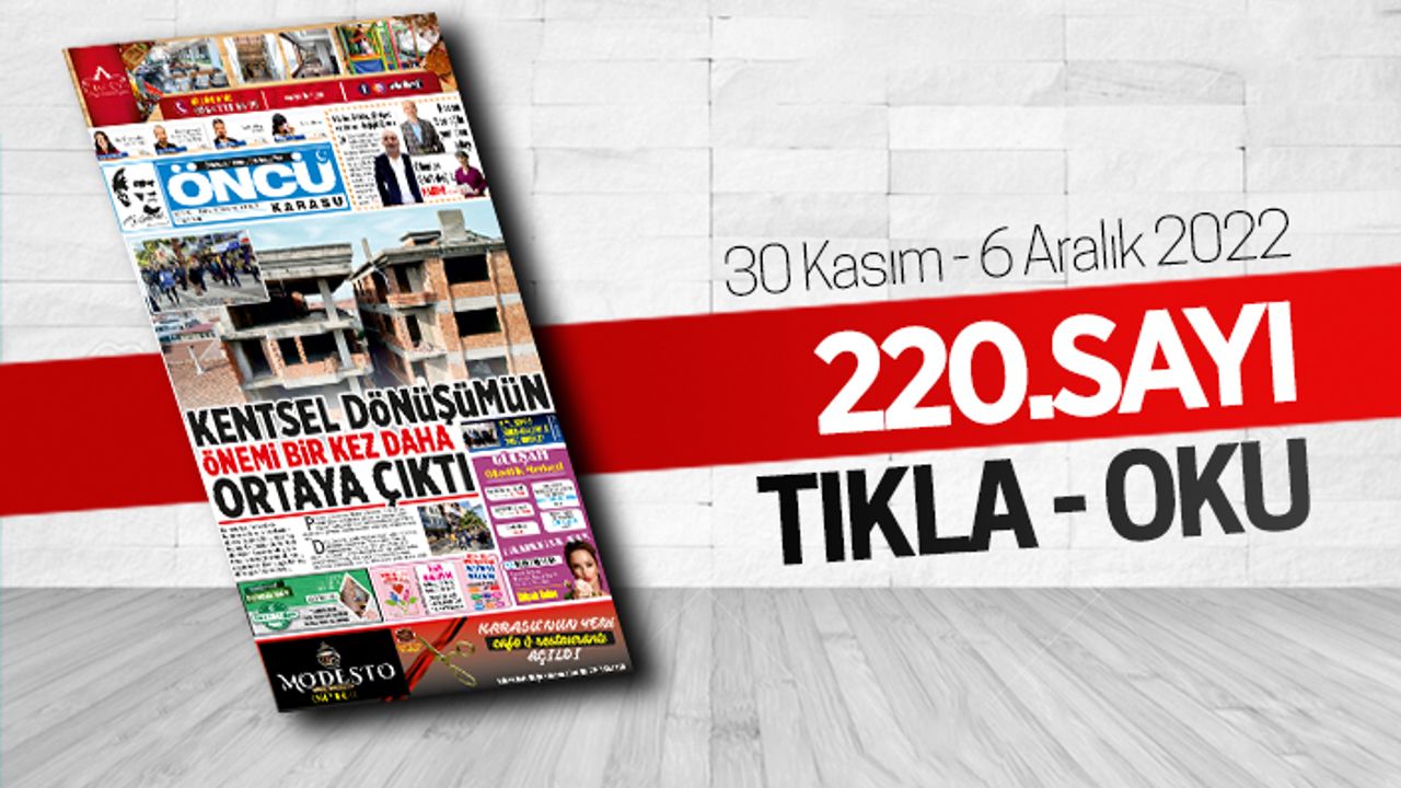 Öncü Karasu Gazetesi 220.sayı