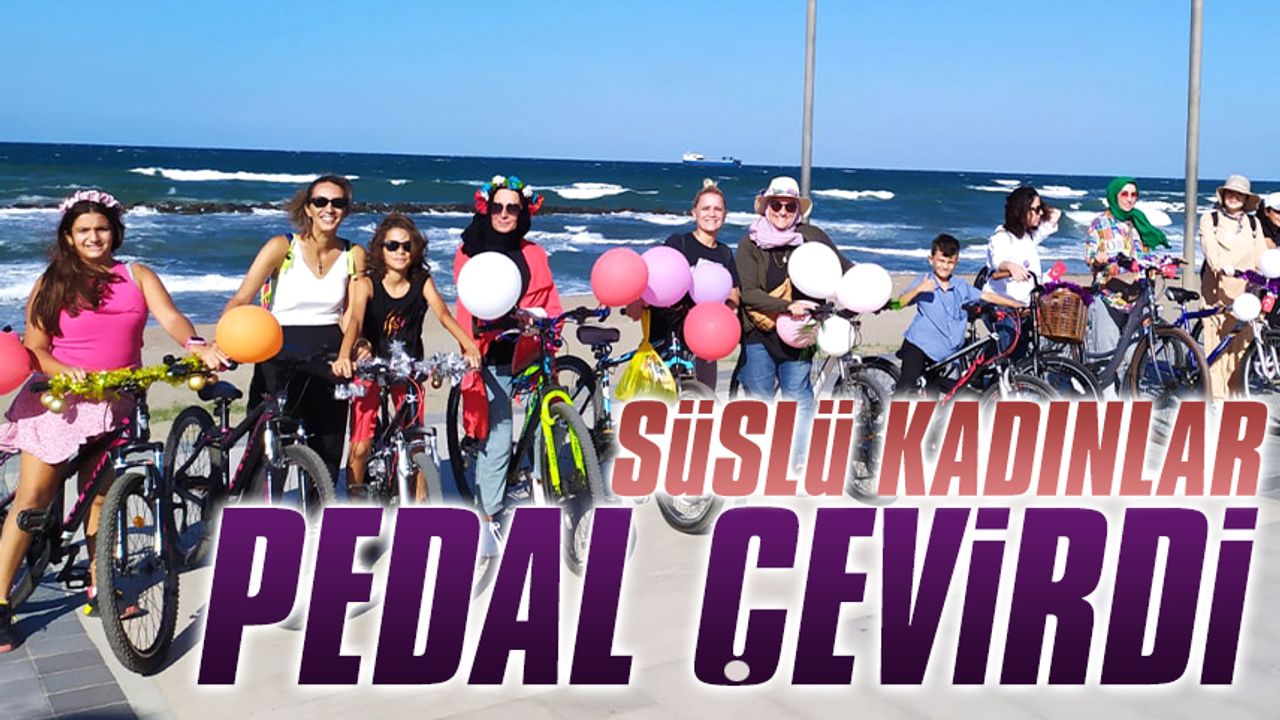 Karasu’da, Süslü Kadınlar Bisiklet Turu gerçekleştirildi