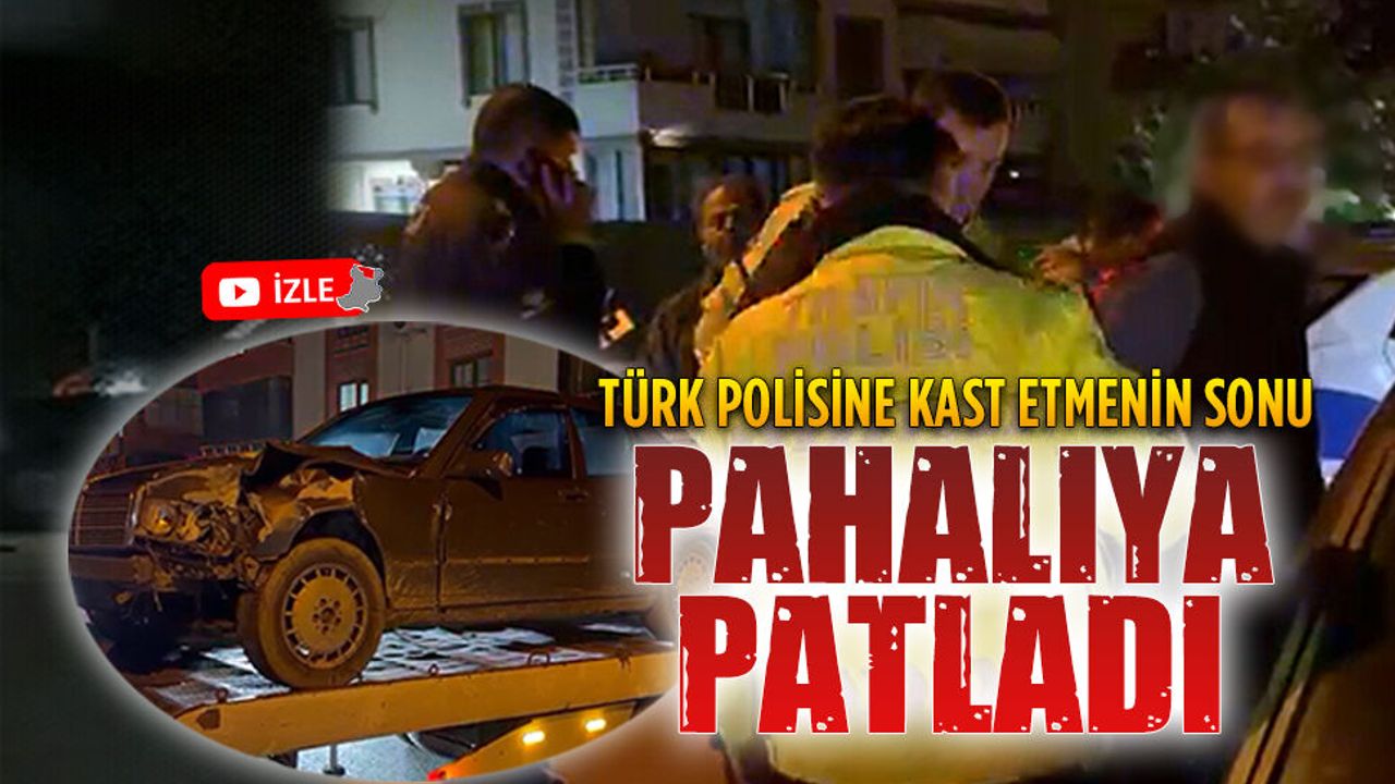 Polisin ‘Dur’ ihtarına uymayarak kaçan sürücü kaza yaparak yakalandı