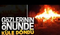 Gözlerinin önünde küle döndü