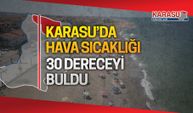 Sıcaklık 30 derece oldu, Karasu sahili yine doldu