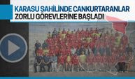 Karasu sahilinde cankurtaranlar göreve başladı