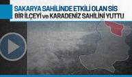 Etkili olan sis, Karasu sahili ve ilçe merkezini adeta yuttu