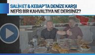 Karasu sahilinde denize sıfır serpme kahvaltı