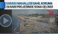 Karasu Mahallesi sahil koruma duvarı tamamlanıyor