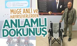 Müge Anlı ve hayırseverlerden Karasulu engelli öğrencilere tekerlekli sandalye
