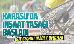 Karasu sahilinde inşaat yasağı başladı