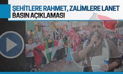 Karasu’da şehitlere rahmet, zalimlere lanet yürüyüşü ve basın açıklaması