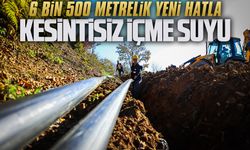 6 bin 500 metrelik yeni hatla kesintisiz içme suyu