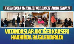 Akciğer kanseri farkındalık ayı kapsamında vatandaş bilgilendirildi