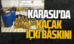 Karasu’da kaçak içki baskını