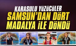 Karasulu yüzücüler Samsun’dan dört madalya ile döndü