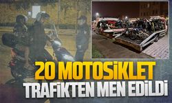 Karasu’da 20 motosiklet trafikten men edildi