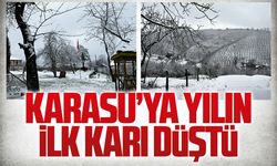 Karasu’ya yılın ilk karı yağdı, yüksek kesimler beyaza büründü