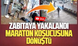 Zabıtaya yakalanan topal dilenci, bir anda maraton koşucusuna dönüştü