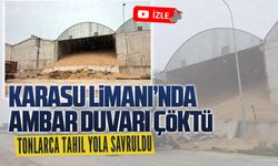 Karasu Limanı’nda depo duvarı çöktü