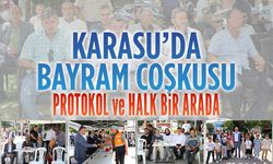 Karasu’da bayram coşkusu, protokol ve halk bir arada