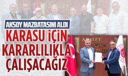 Murat Ali Aksoy mazbatasını teslim aldı
