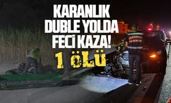 Karanlık duble yolda feci kaza