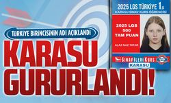 Karasu Sınav VİP Kurs öğrencisi Alaz Naz Tatar, LGS’de birinci oldu