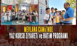 Mevlana Camii’nde yaz kursu ziyareti ve hatim programı