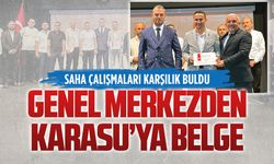 Genel Merkezden Yeniden Refah Karasu İlçe Teşkilatı’na başarı belgesi