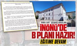İnönü İlkokulu’nun B planı hazır, eğitime devam