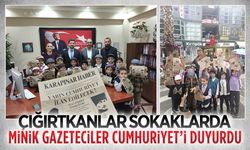 Karapınar İlkokulu öğrencilerinden Cumhuriyet coşkusu