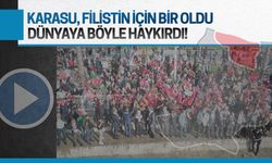 Karasu, Fİlistin için bir oldu, dünyaya böyle haykırdı