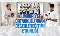 Cumhuriyet Ortaokulu’ndan değerler eğitimi etkinliği