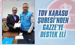 TDV Karasu Şubesi’nden Gazze’ye destek eli