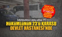 Cezaevindeki zehirlenmede 23 hükümlü Karasu'da tedavi altına alındı