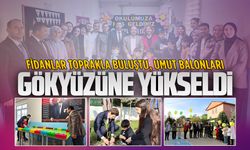 Kaymakam Arslan ve Müdür Enşici, özel öğrencilerle fidan dikti