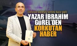 Yazar İbrahim Gürel, Karasu’da dönüş yolunda kaza yaptı