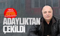 Esnaf ve Sanatkarlar Odası Başkanlığı seçiminde Filizfidanoğlu adaylıktan çekildiğini duyurdu