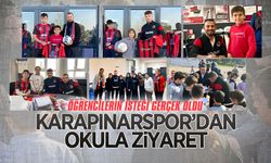Karapınarspor’dan okula anlamlı ziyaret