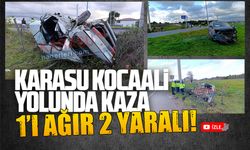 Karasu Kocaali yolunda kaza: 2 yaralı!